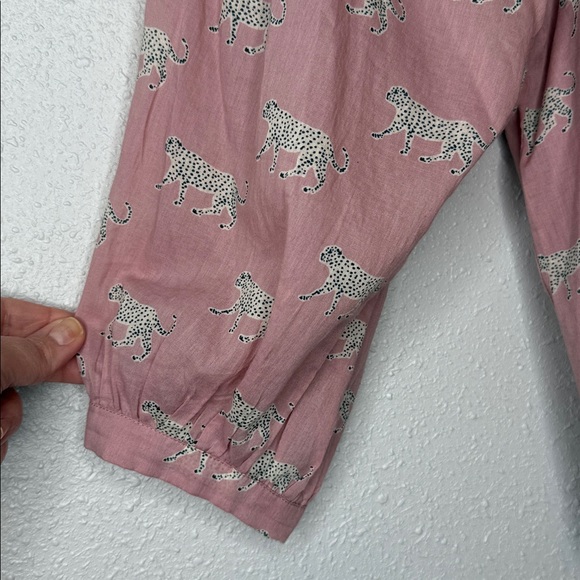 Emerson Fry Women's India Collection Jaguar Cotton Pink Lined Blouse Size Small - Picture 3 of 7